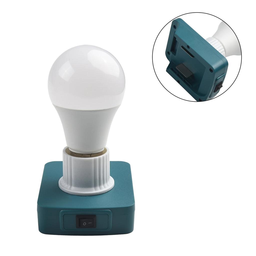 Secure and Dependable Portable LED Work Light with Short Circuit Protection for 18V Series Lithium Battery E27 Bulb Lamp