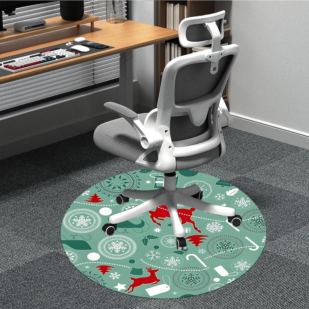 

1pc Christmas, Holiday Chair Carpet for Office, Non-slip, Soft and Durable Office Rug for Interior Decoration, Perfect for Office yy260313094 80cm by 80cm