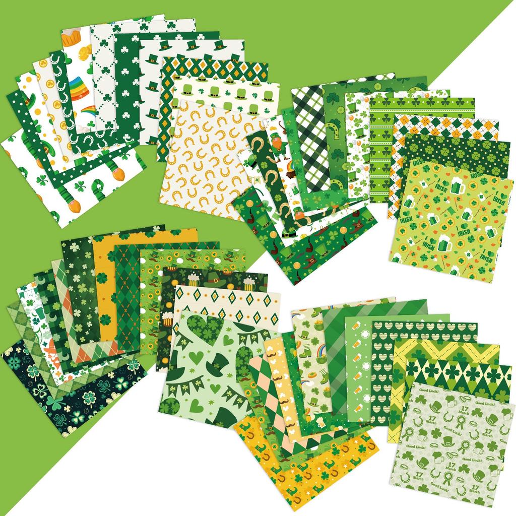 12KS St. Patrick Series Materiál papírové pozadí dekorace Diy balicí papír