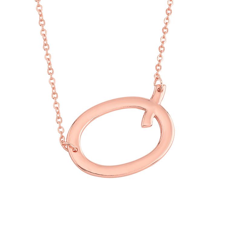 2026 Simple Hot-selling Jewelry, Letter Necklace, Trendy Neck Chain 26 English Letter Collarbone Chain 2025 Source