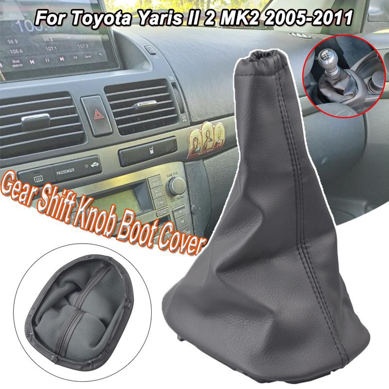 New PU Leather Gear Stick Shift Lever Gaiter Boot Cover Case For TOYOTA YARIS II 2 MK2 2005 2006 2007 2008 2009 2010 2011