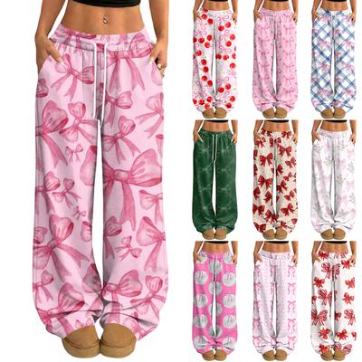 Damen Lässige und Modische Elastische Taille Weite Hose