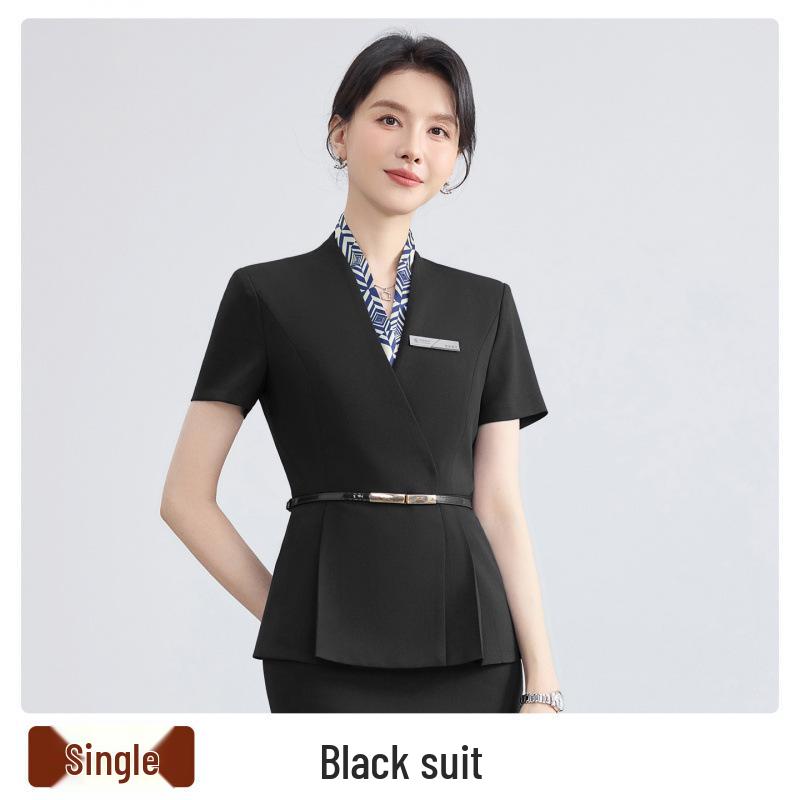 

Elegant Women s Summer Suit Set: Perfect for Beauty Salons, Wellness Centers, Hotels, Jewelry Stores, and Formal Wear. 5XL