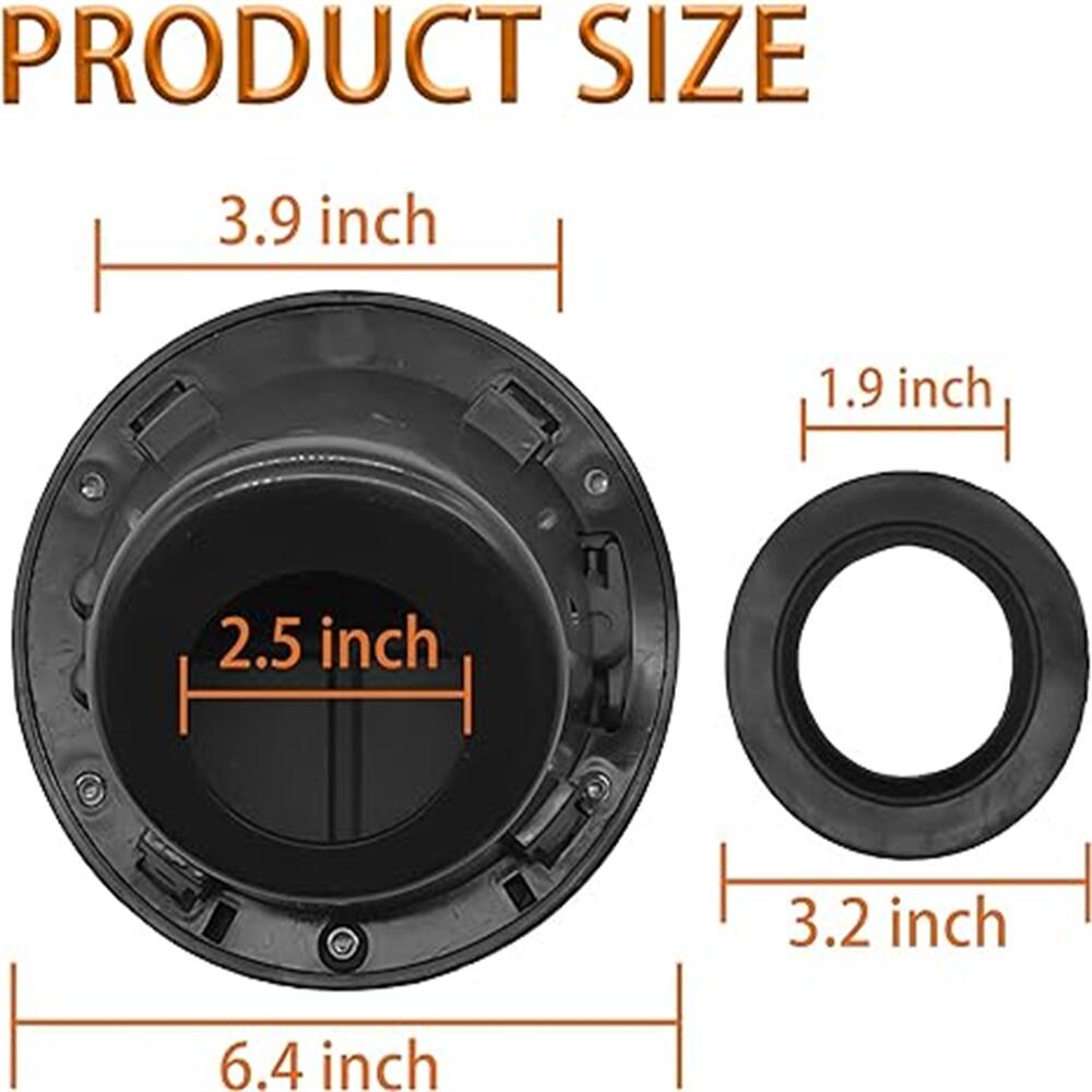 Black Aluminum ABS Fuel Filler Door Cover with Lock Gas Tank Cap for Jeep Wrangler JK 2007-2017 2018 Car Decoration Accessories