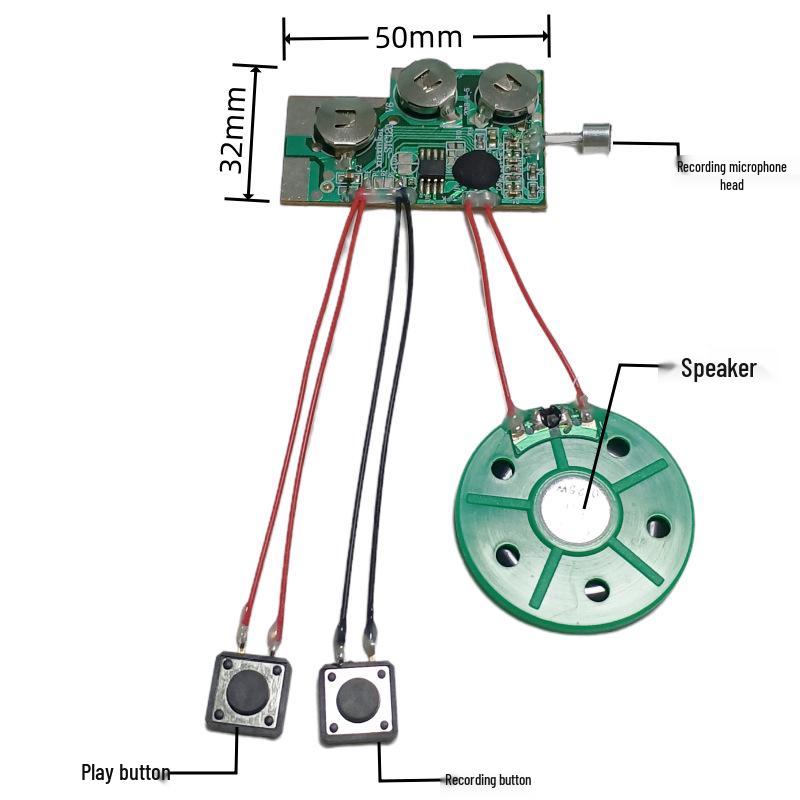 Sofort verfügbar 30-Sekunden Dual-Knopf Sound Recorder Spielzeugmodul