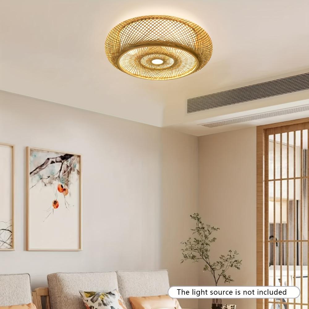 Vintage Bamboo Ceiling Lights Chinese Style Hanging Ceiling Lamp for Living Room Dining Room Kitchen Light Fixture E27 Hanglamp