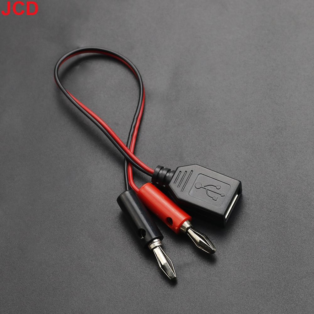 JCD 1piece USB to 4MM Banana Plug Test Cable USB Male/Female To Banana Head Connection Cable A Female Charging Cable
