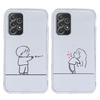 Lovers Love Black White Phone Case For Samsung A15 A13 A35 A55 A51 A71 A41 A31 A21S A05 A17 A23 A25 A33 A53 A73 5G A07 4G Cover