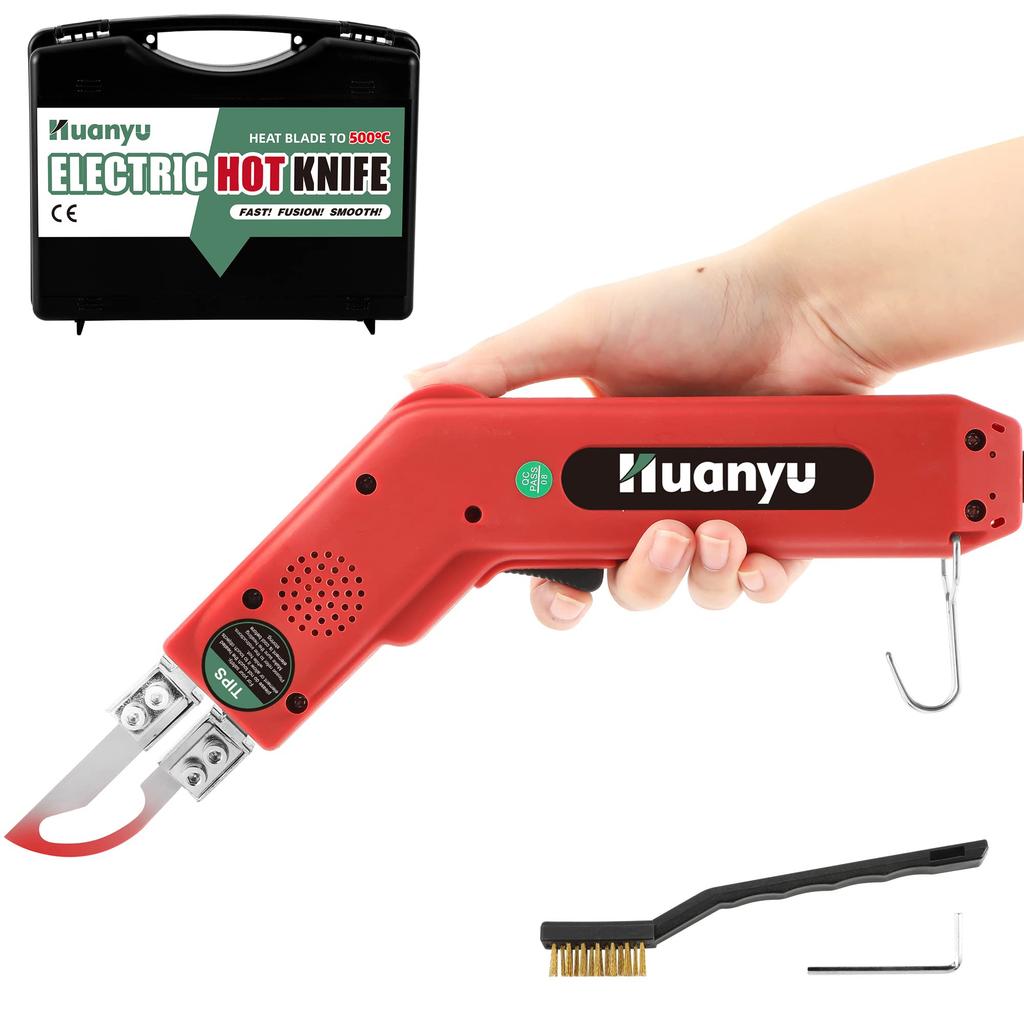 Huanyu Hot Slide Hot Temperature for Cutting and Acrylic Cutter, Knife, 100W, 5-Second Heat, 50-500°C Control, Fabric, Rubber, Rope, Plastic, (Arch