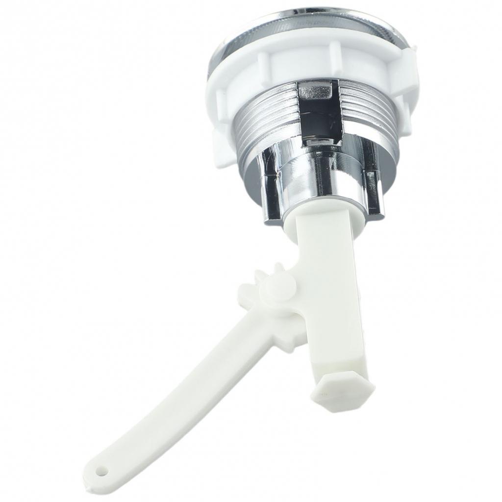Button Toilet Tank 38mm ABS Bathroom Toilet Push Silver