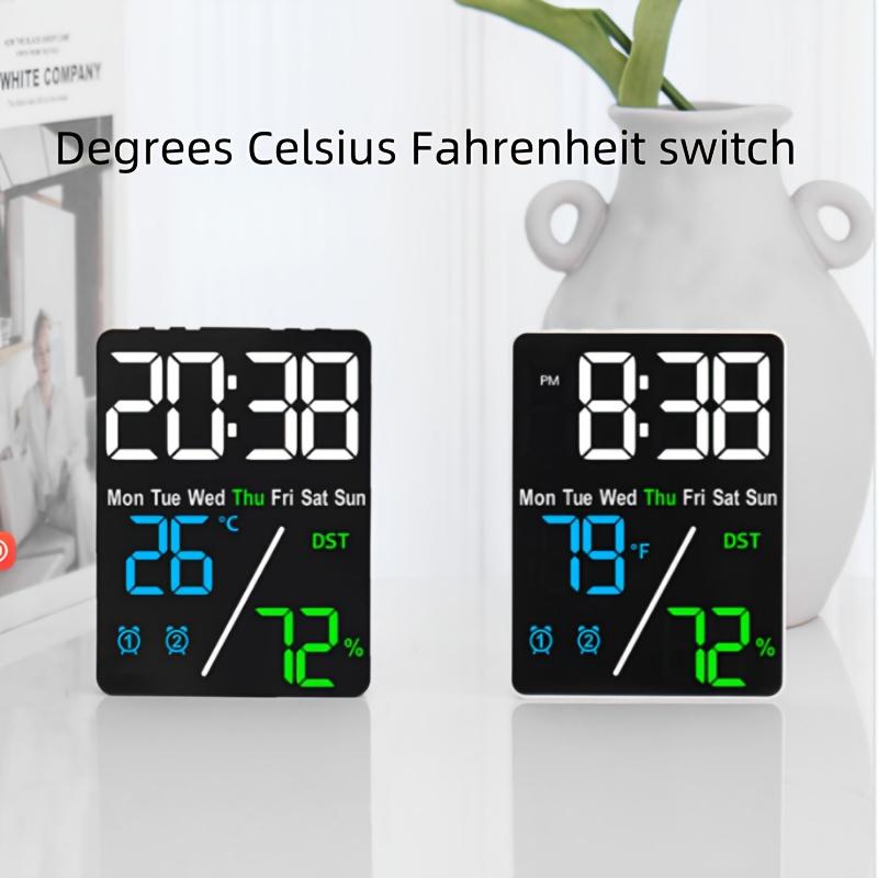 1PC Small LED Art Clock Mall LED Alarm Clock Gift Multi-function Electronic Clock Simple Set Temperature and Humidity Clock for