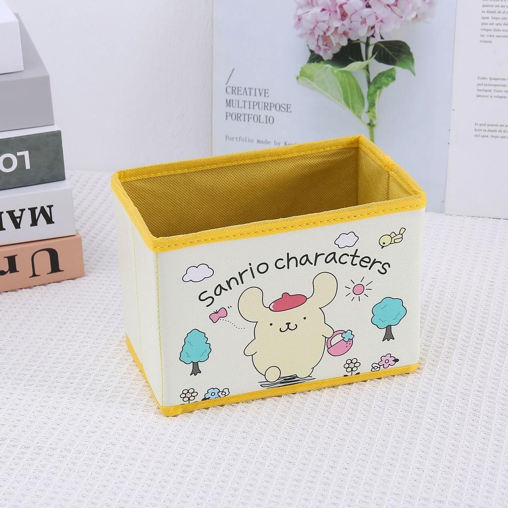Hello Kitty Kuromi Cinnamoroll My Melody Pattern Foldable Desktopstorage Box For Office And Bedroom Decluttering