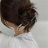 Presilha Grande de Cabelo para Cabelos Grossos Metal Design Geométrico Antiderrapante Grampo de Cabelo Multiuso