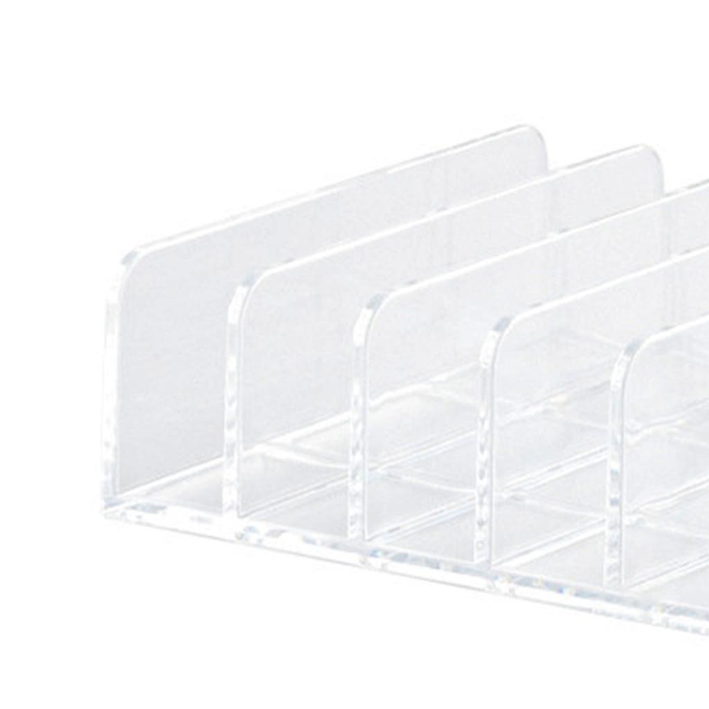 Clear Plastic Makeup Palettes Organizer Divided Sections Cosmetics Stand Rack Holder For Eyeshadows
