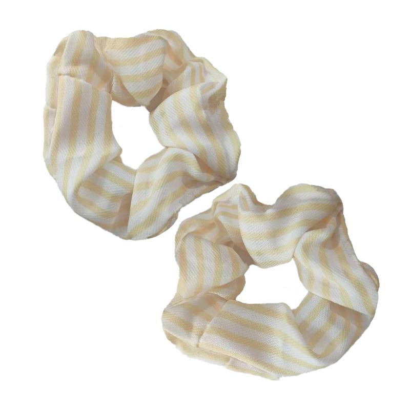 2PCS Minimally striped elastic headband hair accessory hair tie ponytail rope