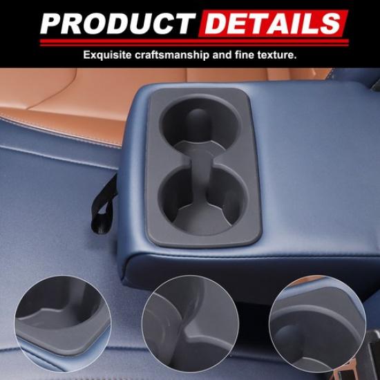 Car Armrest Rear Seat Dual Cup Holder Storage Box For Ford Maverick -2024