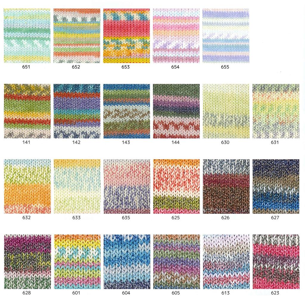 NASKA DIANA Knife Mela Garn Gota Multi Series, 50 g, 150 m, 10er-Knäuel-Set, Farbe 655, ca.. F-10