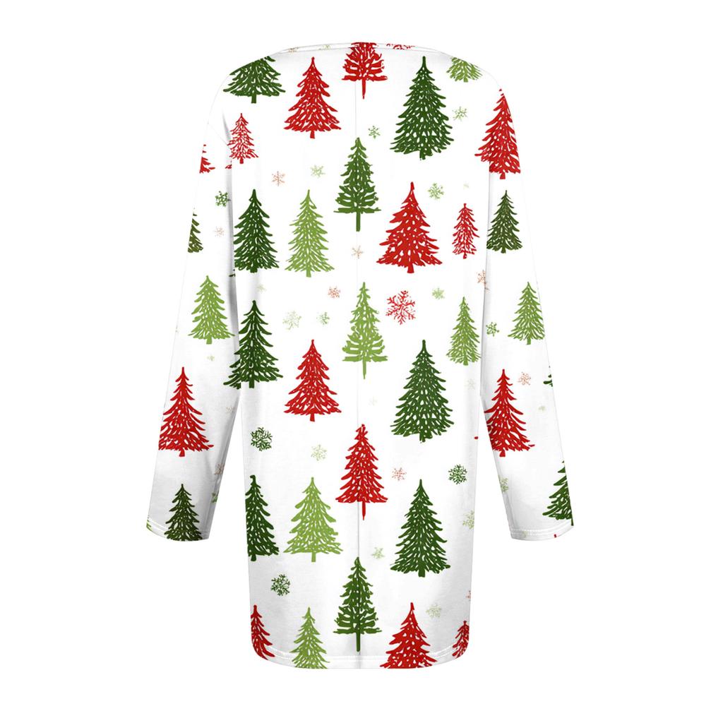 Women's Fashionable Casual Long Sleeved Plus Size Print Top Plus Size Floral Print Top