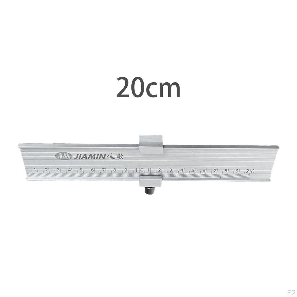 Dřevoobráběcí pravítko z hliníkové slitiny s posuvným dorazem Přesné kovové pravítko kolejnic, metrické značení