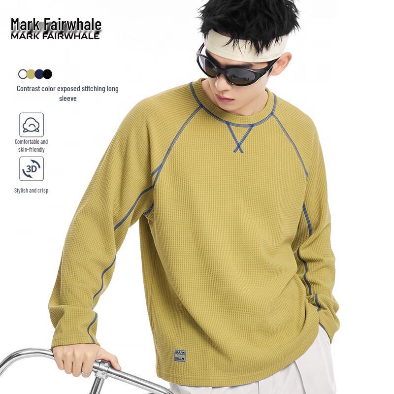 Mark Fairwhale Men's Waffle Knit Long Sleeve T-Shirt