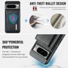 DG.MING M6 Series For Google Pixel 8 Pro Case Magnetic Wallet PU+PC+TPU Phone Cover