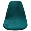 Scandinavian Chair Covers Stretch Dining Room Chair Cover, Blue Velvet Universal Armless Chair Cover for Living Room Kitchen Hom