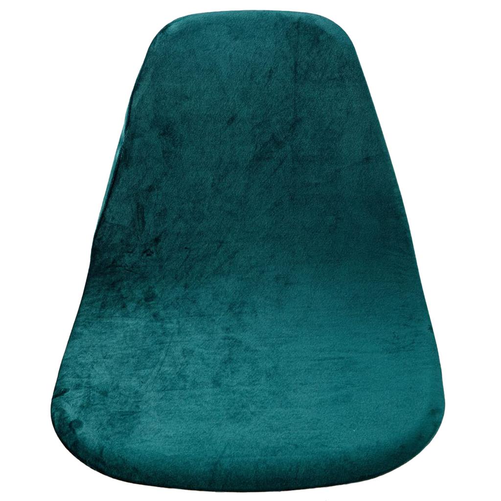 Scandinavian Chair Covers Stretch Dining Room Chair Cover, Blue Velvet Universal Armless Chair Cover for Living Room Kitchen Hom