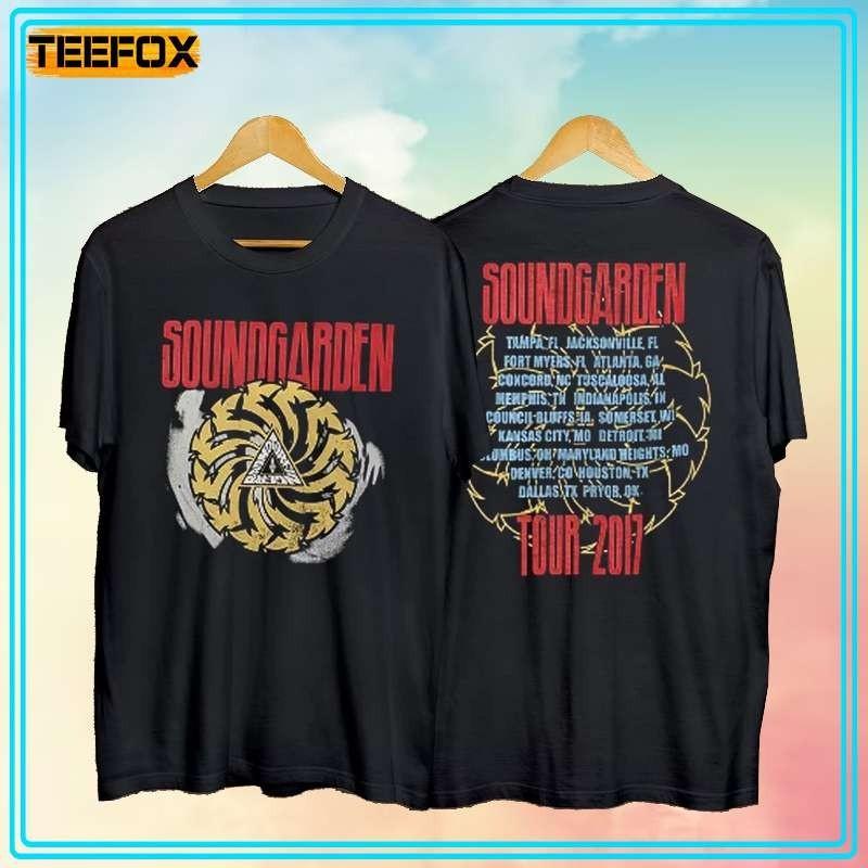 2 Sides Soundgarden Raglan Tour 2017 Short Black S-5XL T-Shirt HT02 XL