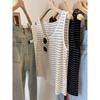 Soft and Comfortable, Cool and Breathable Drape Slimming Thin Stripes Inner Match Sleeveless Camisole for Women Outwear Summer