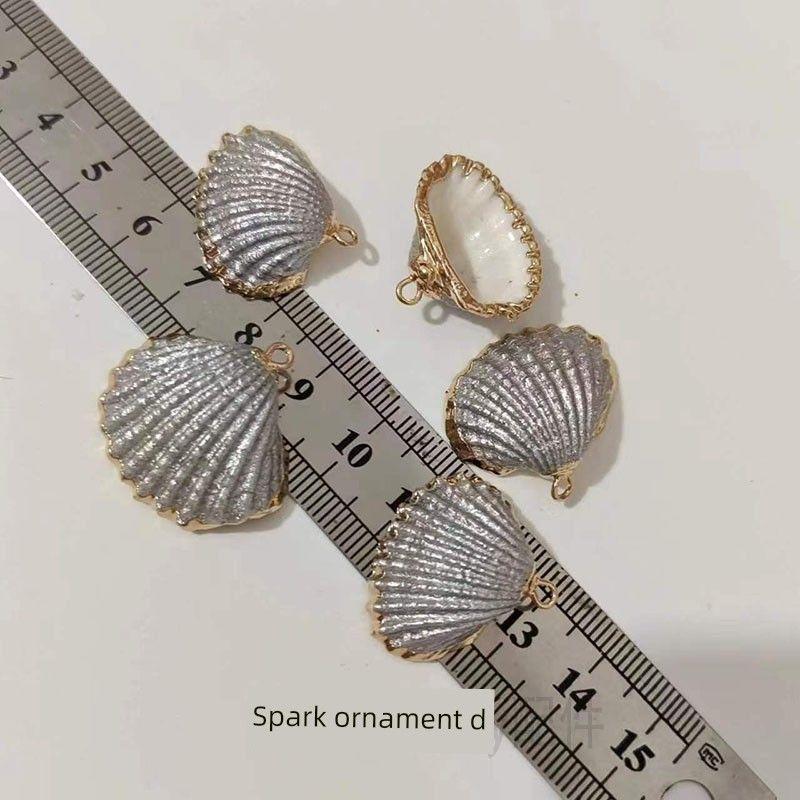 Conch Electroplating DIY Ornament Accessories Earrings Pendant Pendant Creative Handmade Natural Shell Scallop