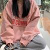 Damen Fleecegefüttertes Lockeres Sweatshirt, Rundhalsausschnitt, Herbst/Winter 2025 Hong Kong Stil, Japanisches/Koreanisches Lässiges Bedrucktes Oberteil