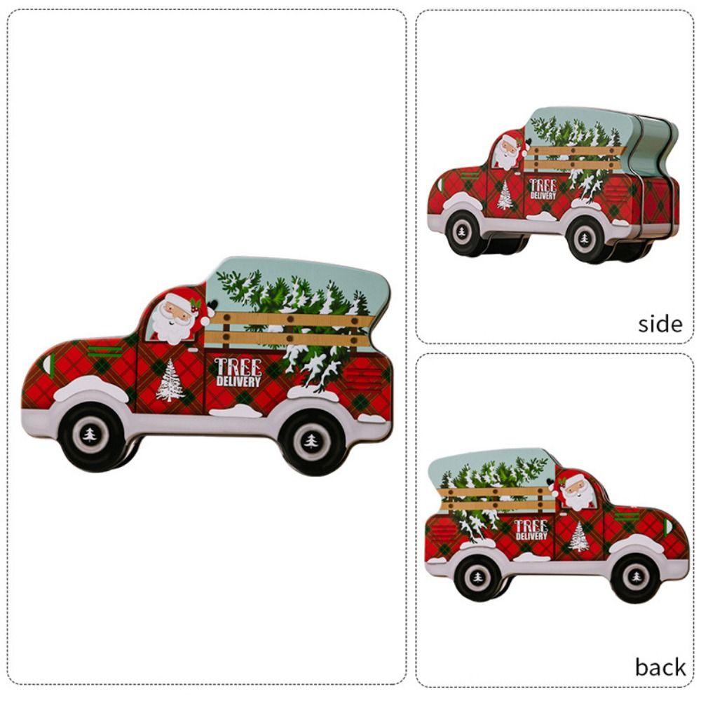 Sněhulák Vánoční bonboniéra Santa Claus Plechová dóza na sušenky Roztomilá plechová dóza na bonbony a sušenky Sváteční oslava