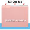 Two Tone Colored File Folders,18 Pack 6 Pastel Colors Manilla Folders 8.5x11,Assorted Colors 1/3 Cut Tab File Folders Letter Size,School Business