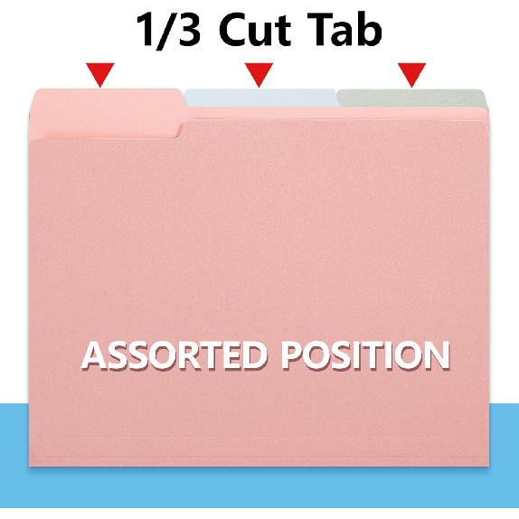 Two Tone Colored File Folders,18 Pack 6 Pastel Colors Manilla Folders 8.5x11,Assorted Colors 1/3 Cut Tab File Folders Letter Size,School Business