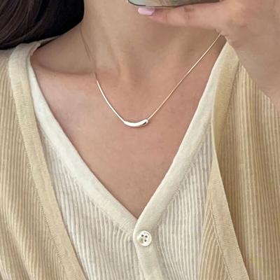 Dames 925 Zilver Eenvoudige Slangenhuid Ketting