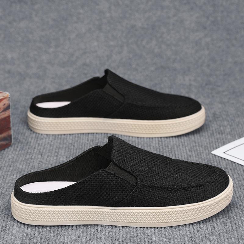 Summer Casual Half Slip On Men's Cloth Shoes Comfortable Lightweight Stylish Footwear For Everyday Use