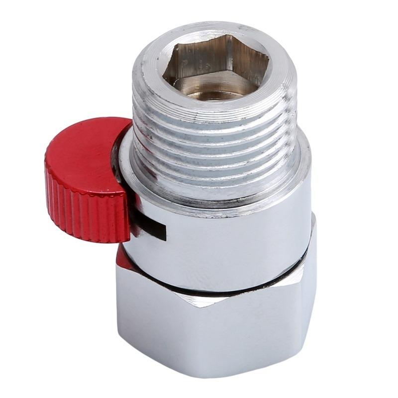 

Латунный тройник для душа в ванной, клапан регулировки потока воды, запорный угловой клапан прямого прохода, аксессуар для смесителя воды в ванной красный