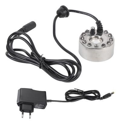 Mist Maker Fogger Water Fountain Atomizer 12 Color LED Lights 16 MM Plate Zinc Alloy Fog Mist