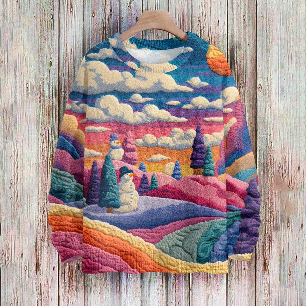 Χριστουγεννιάτικα Φούτερ Γυναικεία Πλεκτά Πουλόβερ Χαριτωμένα Πουκάμισα Φθινοπωρινά μπλουζάκια με λαιμόκοψη