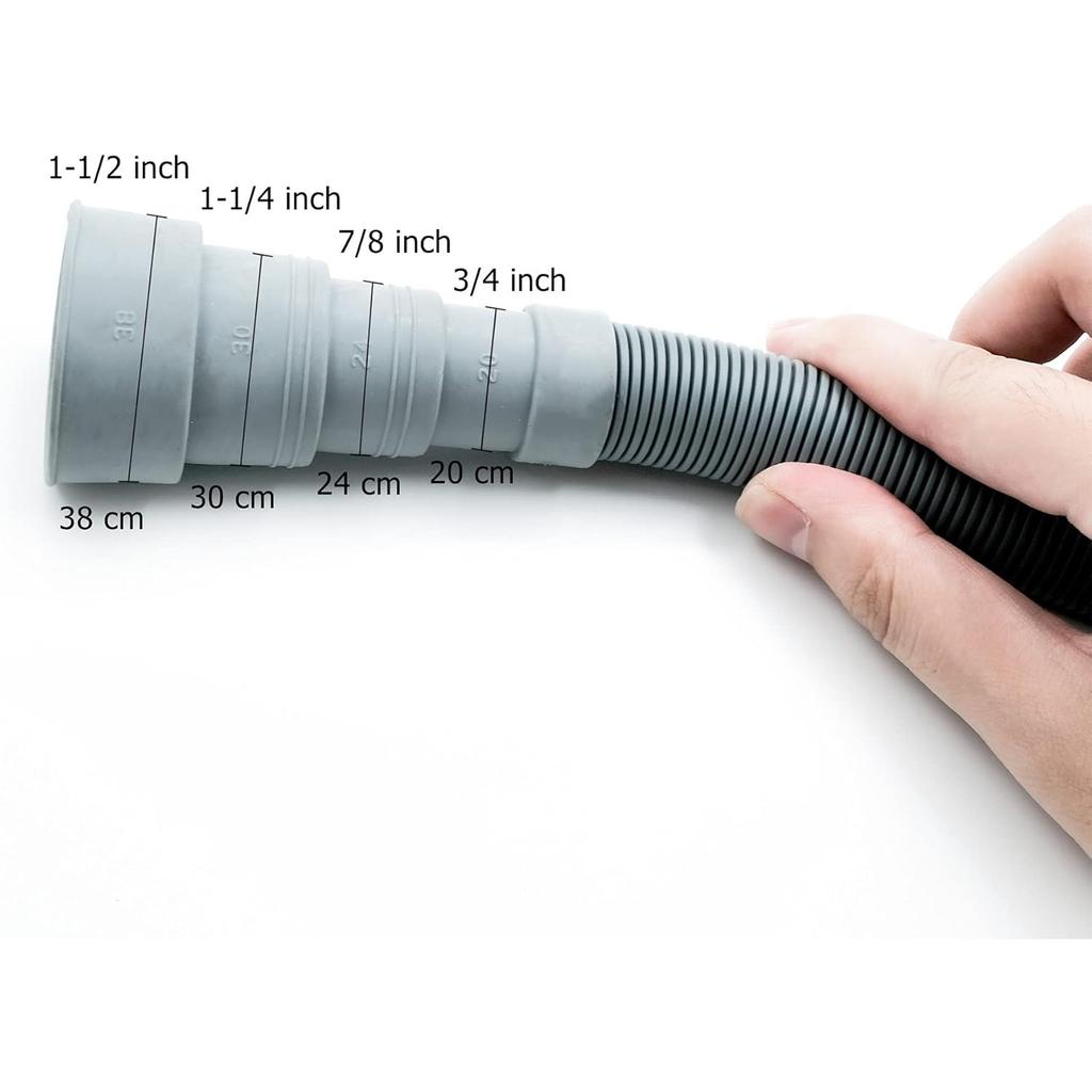 Washing Machine Drain Hose,10 FT Universal Washer Drain Hose Extension Kit with U-Bend Hose Holder and 2 Hose Clamps, Fits for 3/4 To 1-1/2