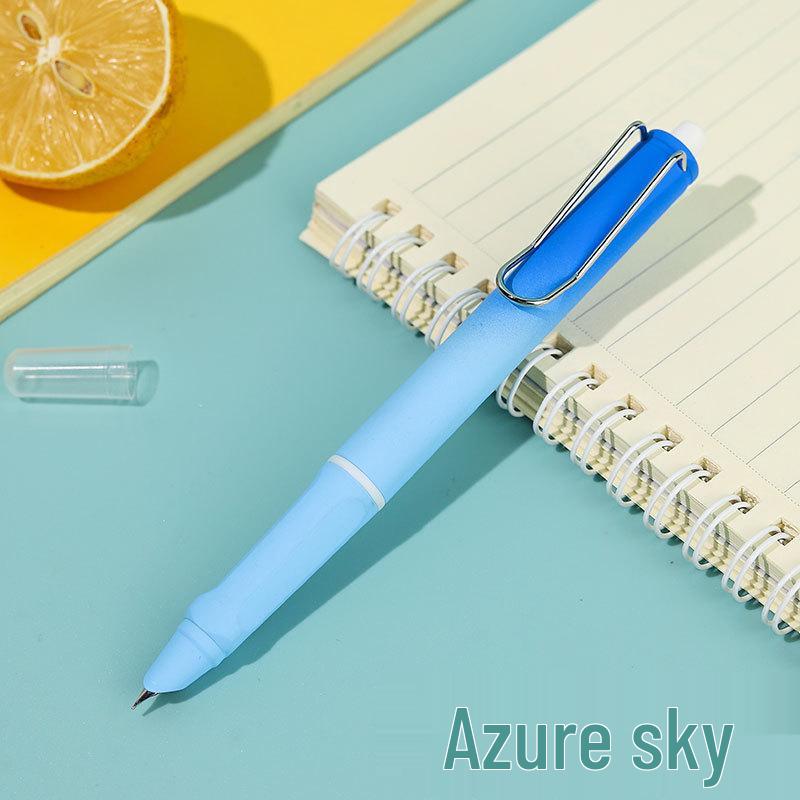 Ergonomic Student Pen with 0.38mm Tip & Replaceable Ink: Ideal for Learning, Calligraphy, and Homework