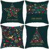 New Christmas Red and Green Pillowcases Printed Sofa Cushions New Home Christmas Pillowcases