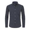 New Printed Shirt for Men in Spring and Summer Lapel Long Sleeve Loose Men's Cardigan Button Splicing Casual Top