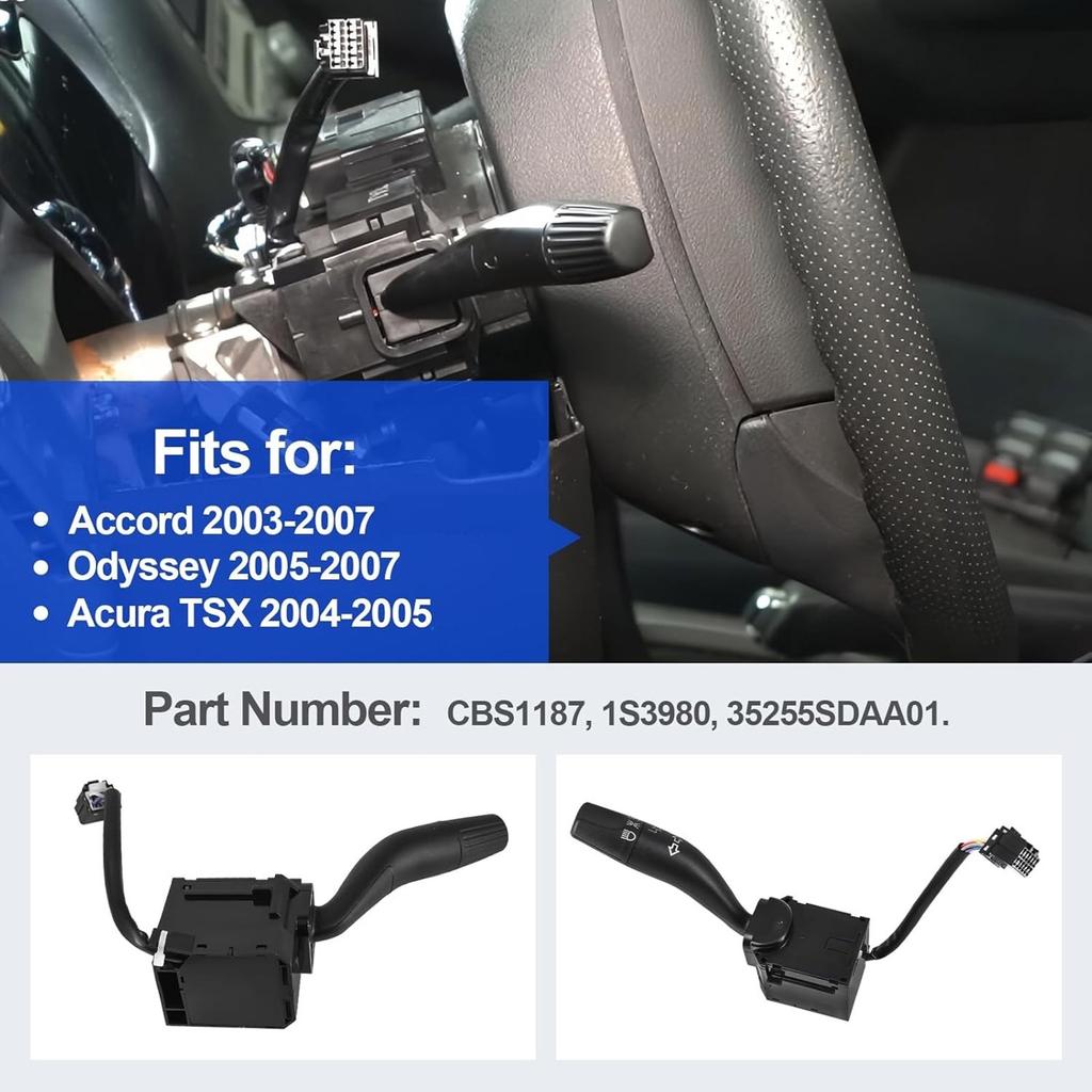 Car Steering Signal Lever Vehicle Headlight Light Control Switch Replacement Multifunction for 35255-SDA-A01 35255SDAA01
