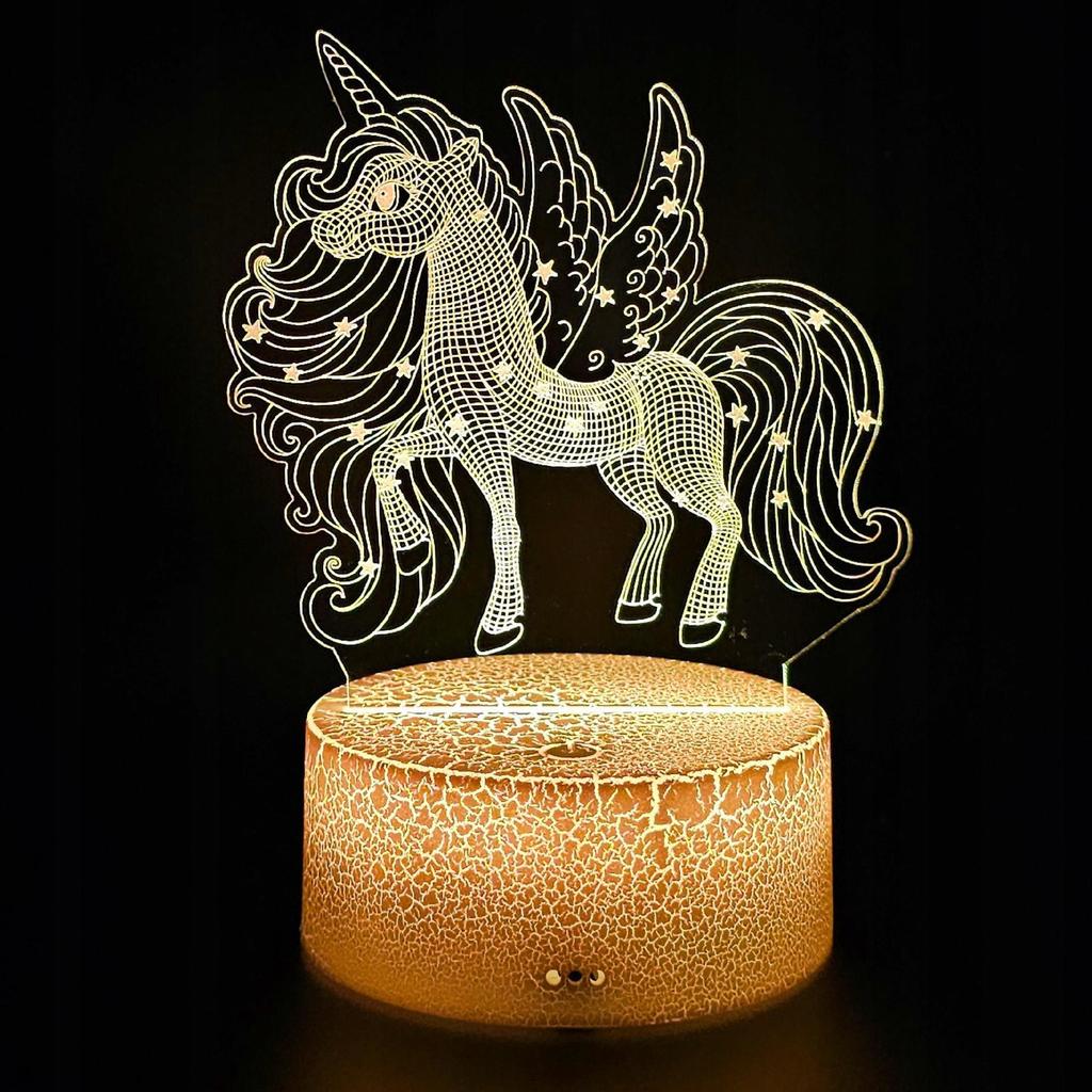 Unicorn Night Light For Children, Illuminated, Horse, Desk Lamp + Remote Control