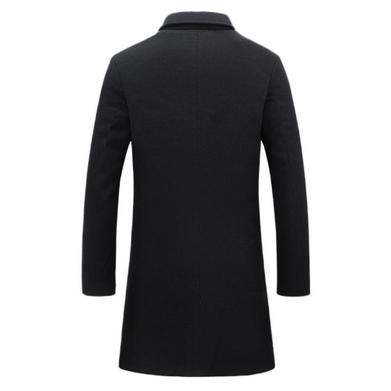 Men's Coat Men's Clothing Korean Version Slim Fit Medium and Long Trench Coat Men's Fabric Jacket