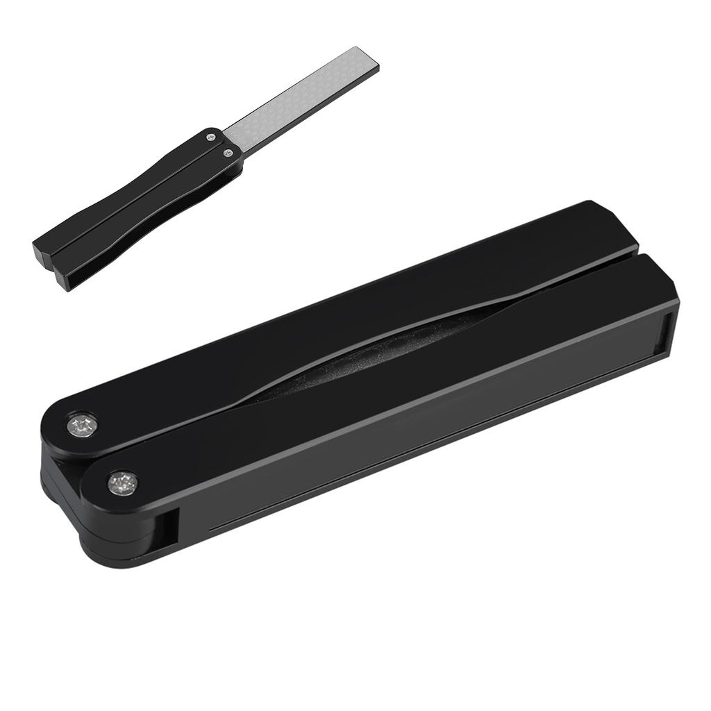 Outdoor Camping Folding Double Sided 400Celsius600# Sharpener Stone Whetstone Sharpening Tool(Yellow)