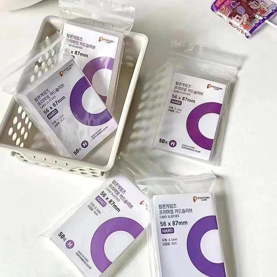 50Pcs Ultra Clear Korea Kpop Card Sleeves Acid Free Cpp Card Cover 3Inch Pocard Holographic Guard Film Album Popcorn Card