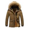 Coat Windproof Male Parkas Plus Size Fur Collar Hooded Men Thick Winter Jacket New Fashion Warm Wool Liner Man Jacket