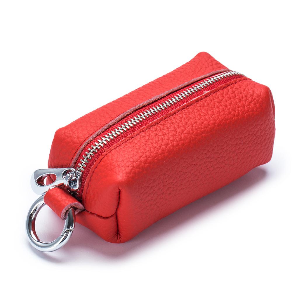 Portachiavi in Vera Pelle per Uomo e Donna, Borsa Portachiavi Auto Carina, Portamonete di Qualità, Organizer per Piccole Cose, Mini Portafoglio con Doppi Portachiavi